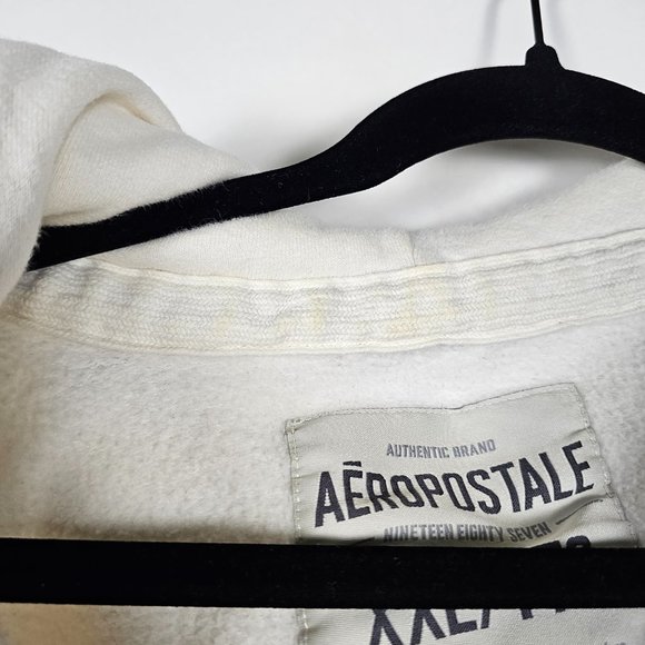 Aeropostale Aero Y2K California Mens 2XL Long Sleeve Full Zip White Hoodie - Picture 5 of 9
